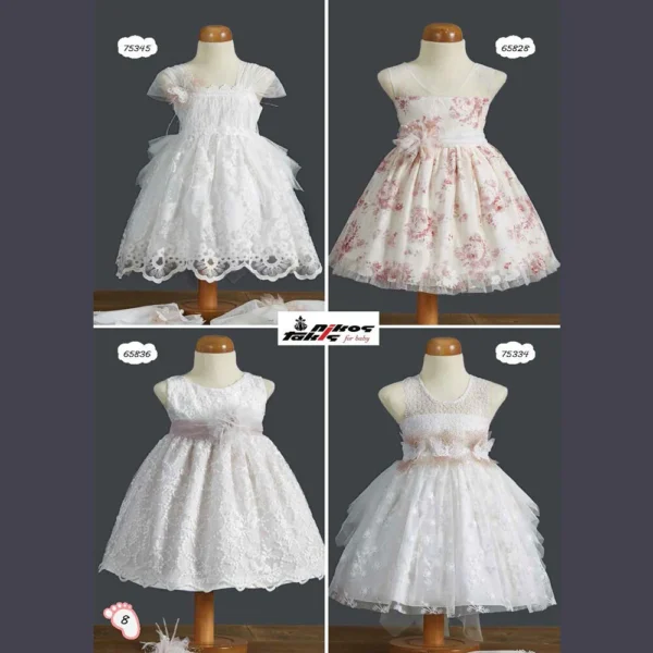 Φόρεμα Βάπτισης για κορίτσι ZORZET NT 2025  8